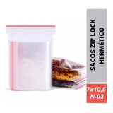 Saco Plástico Zip Lock Hermético 7x10