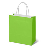 Sacola De Papel Kraft Colorido Pp 15x16,5x7cm 50und Cor Verde-claro