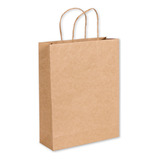 Sacola De Papel Kraft Com Alça P 22x18x9cm 50und