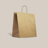 Sacola De Papel Kraft Delivery Com Alça 31x41x15,5cm - 50un
