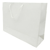 Sacola De Papel Presente 39,5x29x12 Com 10 Unidades S5 Sacola Duplex Branca