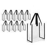 Sacola De Presente Com Alça Reutilizável Transparente W 10