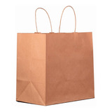 Sacola Kraft Pardo 90g 30x18x30cm 50un