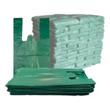 Sacola Plástica Reciclada Verde Pequena Reforçada 3kg 30x40