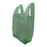 Sacola Reforçada Plástica  Resistente Verde 30x40  4kg