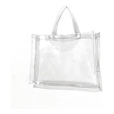 Sacola Transparente Bolsa Tote Compras Presente - 40x30x10