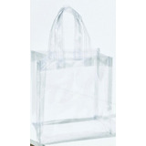 Sacola Transparente Bolsa Tote Compras Presente- 22x20x10