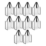Sacos De Presente Grandes De Pvc Transparente Com Alças, 10