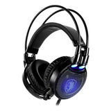 Sades Headset Gamer Octopus Plus Usb Potente Vibração Para Pc Notebook Ps4 Ps5 Preto Azul