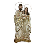 Sagrada Família 40cm - Gesso Rico Em Detalhes C/ Auréola