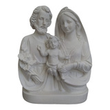 Sagrada Família Busto S/ Auréola 20cm Em Gesso Cru