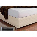 Saia Box Cama Casal Matelado Ultrassônico Cor Bege