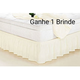 Saia Branca P/ Cama Box Casal King Super Promoção + Brinde 
