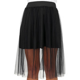 Saia De Tule Longa Com Forro Curto Fantasia Diversas Cores