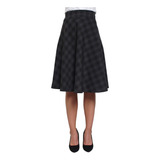 Saia Godê Xadrez 210 Feminina Casual Social Elegante Mulher