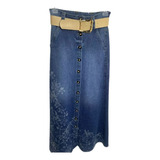 Saia Jeans Longa Joyale 36 Jeans