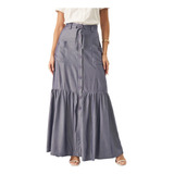 Saia Longa Samara Joyaly Moda Evangélica 12488