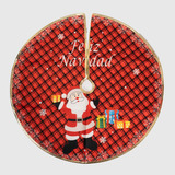 Saia P/ Árvore De Natal Temática Papai Noel Presente 90cm