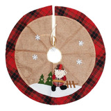 Saia P Arvore Natal Xadrez Papai Noel/boneco De Neve Juta 70