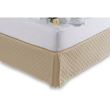 Saia Para Cama Box Casal King Size Matelada Microfibra Cor Cáqui