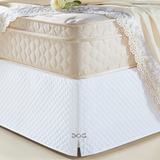 Saia Para Cama Box Casal Padrão Veneza Matelada Branco