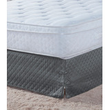 Saia Para Cama Box Casal Super King Cinza Promoção