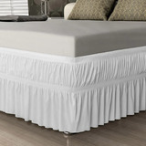 Saia Para Cama Box Solteiro 2 Elástico Ajustável Em Malha