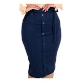 Saia Reta Lápis Justa Moderna Feminina Moda Evangélica Midi