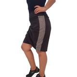 Saia Shorts Fitness Evangélica Bicolor Cinza