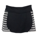 Saia Shorts Trinys Croche - Preto