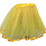 Saia Tule Infantil Fantasia Amarelo Ouro 30 Cm
