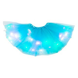 Saia Tule Infantil Meninas Rosa Com Led Pisca Pisca Fantasia