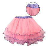 Saia Tule Tutu Infantil Fantasia Rosa Com Forro Cetim 30cm