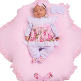 Saída De Maternidade Para Bebê Menina Luxo Encanto Floral