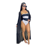 Saída De Praia Longa Tendência Canga Manga Kimono Verão Moda