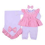 Saida Maternidade Feminina 100% Algodao E Renda Bebe Menina