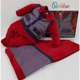 Saída Maternidade Plush Luxo Bebê Menino Paraiso Ref. 11631