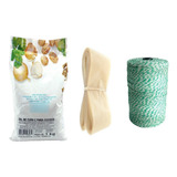 Sal De Cura 2 + Tripa De Colágeno 45 Para Salame + Barbante