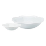 Saladeira 14cm E 24 Cm Prisma Branco Porcelana Schmidt