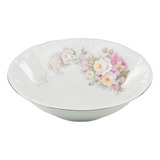 Saladeira Vitoria 24 Cm Com Filete Prata Porcelana Schmidt