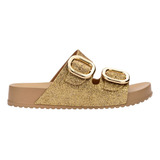 Saldália Slide Melissa Cozy Original Glitter 35807 Ouro
