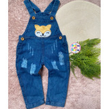 Salopete Jeans Bebê Vestido Menina Bebe Bolos Fofos Minnie