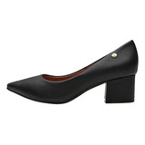 Salto Feminino Scarpin Baixo Bloco Grosso Confort Vizzano