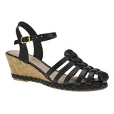 Sandália Anabela Salto Babuche Espadrille Lançamento Moda