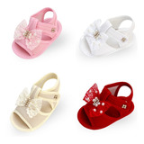 Sandália Bebê Menina Combo C/4 Pares Recém Nascida Ref.ayz7