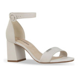 Sandalia Bottero Couro Salto Bloco 358301 - Off White