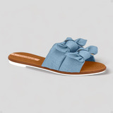 Sandalia Chinelo Feminino Moleca Laço Slide Conforto