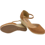 Sandalia Feminina Anabela Espadrile Corda Salto | S04.ana-m3