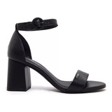 Sandália Feminina Bottero 358301 Couro Burnish Salto Bloco
