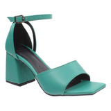 Sandalia Feminina Exclusiva Salto Bloco Ref.3530